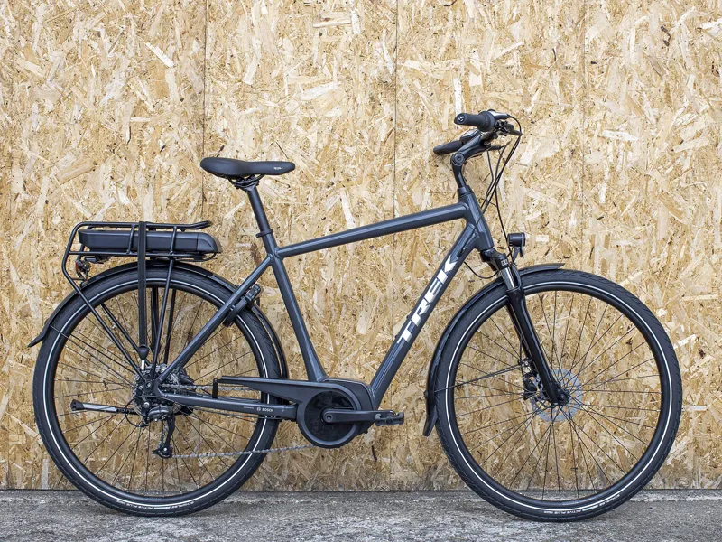 TREK Verve+ 1 500Wh Electric Hybrid Bike in Solid Charcoal-1